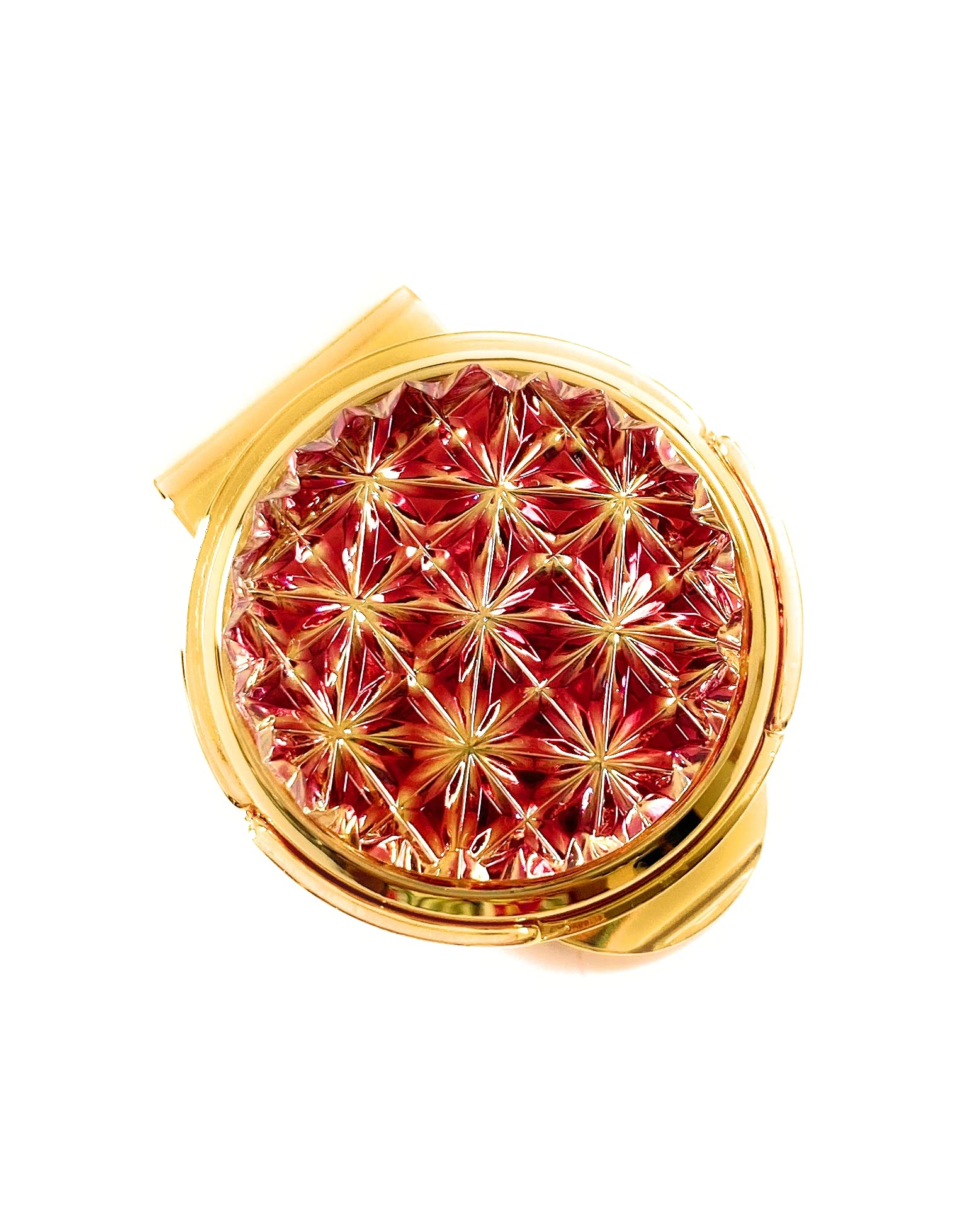 Amazon | 東京切子ゴルフマーカー 麻の葉 金赤・ゴールド